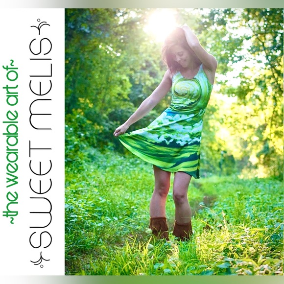 Wearable Art by Sweet Melis- Fit & Flare Dress, Size Small, NWOT - Picture 1 of 9